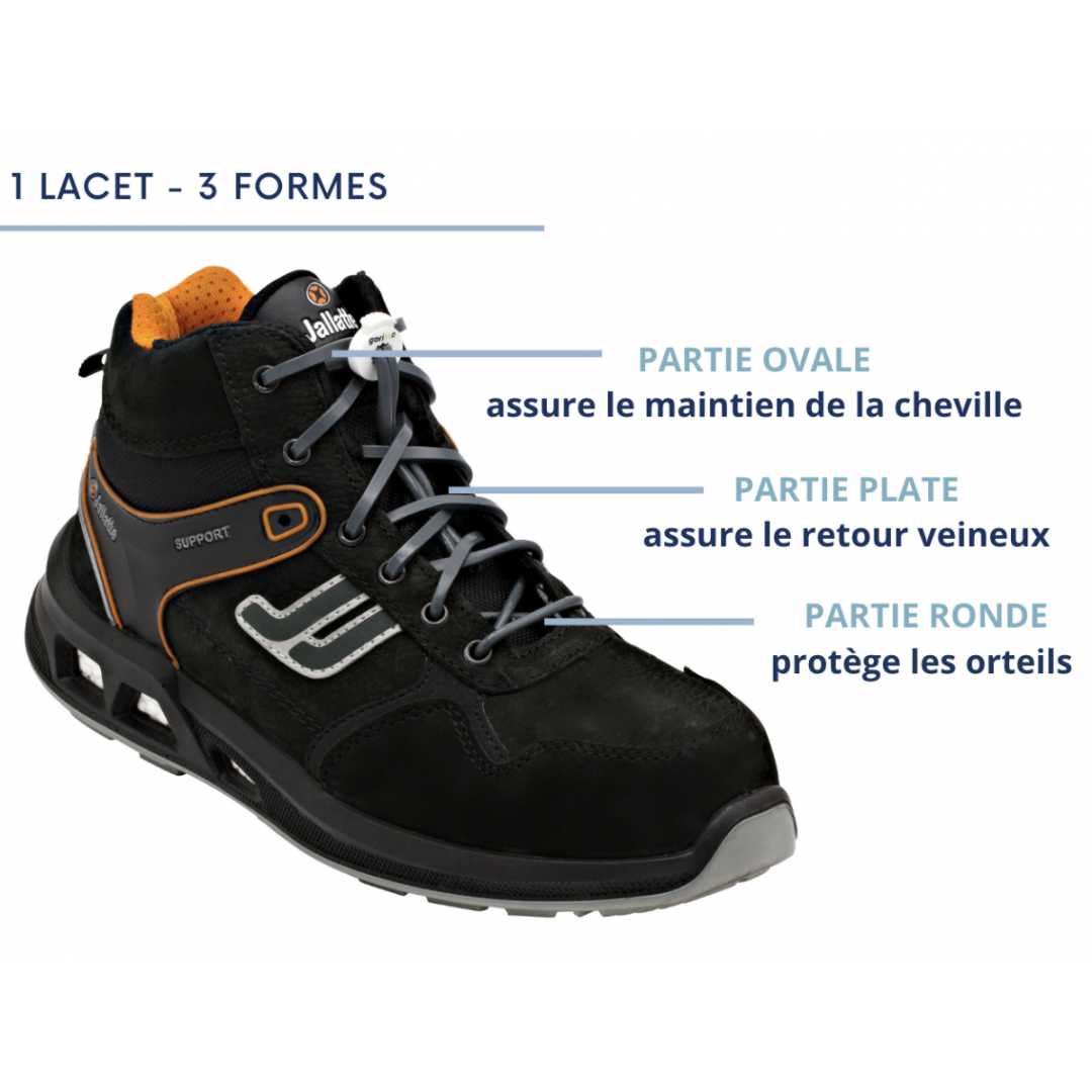 Lacets pour sécurité chaussures hautes